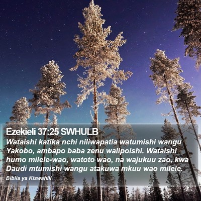 Ezekieli 37:25 SWHULB Bible Verse Image