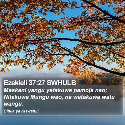 Ezekieli 37:27 SWHULB Bible Verse Image