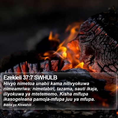 Ezekieli 37:7 SWHULB Bible Verse Image