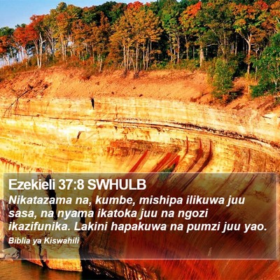 Ezekieli 37:8 SWHULB Bible Verse Image