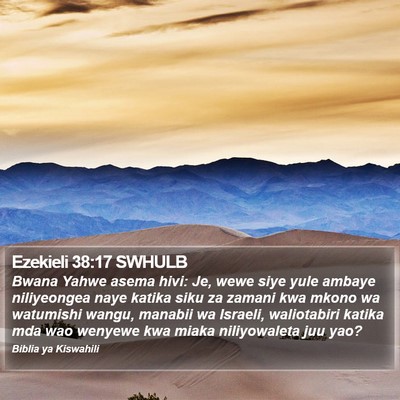 Ezekieli 38:17 SWHULB Bible Verse Image