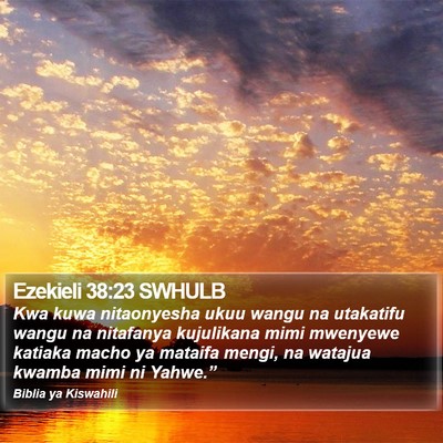 Ezekieli 38:23 SWHULB Bible Verse Image