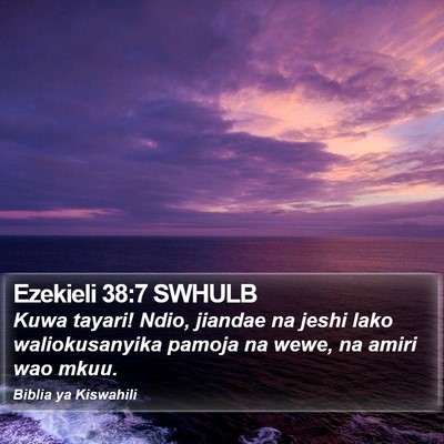 Ezekieli 38:7 SWHULB Bible Verse Image