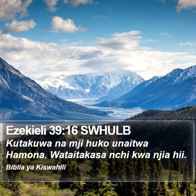 Ezekieli 39:16 SWHULB Bible Verse Image