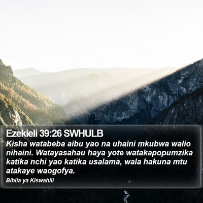 Ezekieli 39:26 SWHULB Bible Verse Image