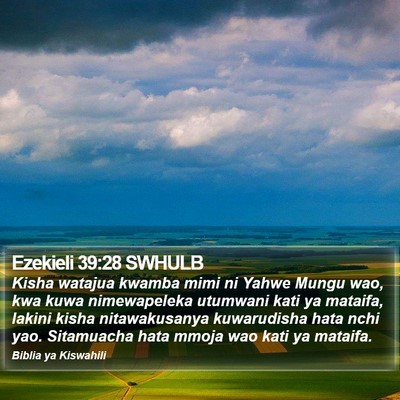 Ezekieli 39:28 SWHULB Bible Verse Image