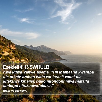 Ezekieli 4:13 SWHULB Bible Verse Image