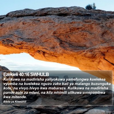 Ezekieli 40:16 SWHULB Bible Verse Image