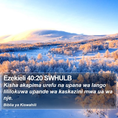 Ezekieli 40:20 SWHULB Bible Verse Image