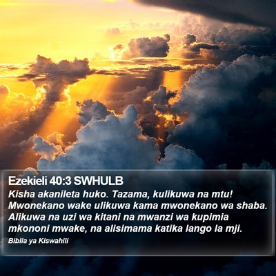 Ezekieli 40:3 SWHULB Bible Verse Image