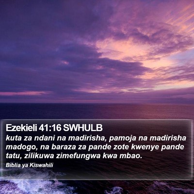 Ezekieli 41:16 SWHULB Bible Verse Image