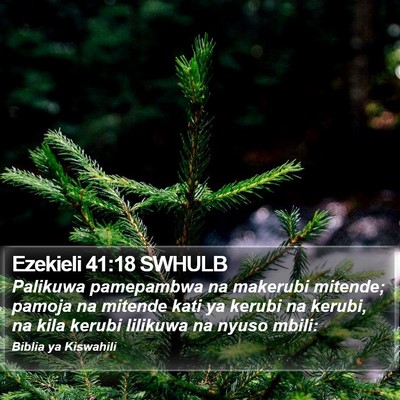 Ezekieli 41:18 SWHULB Bible Verse Image