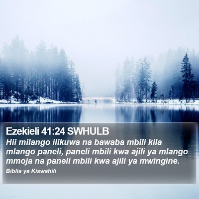 Ezekieli 41:24 SWHULB Bible Verse Image