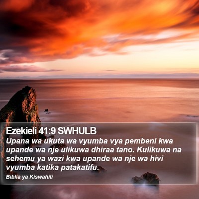 Ezekieli 41:9 SWHULB Bible Verse Image