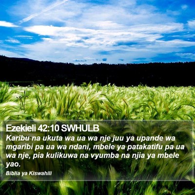 Ezekieli 42:10 SWHULB Bible Verse Image