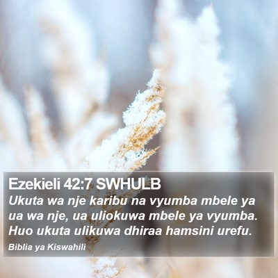 Ezekieli 42:7 SWHULB Bible Verse Image