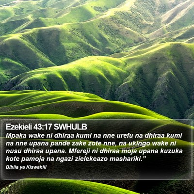 Ezekieli 43:17 SWHULB Bible Verse Image