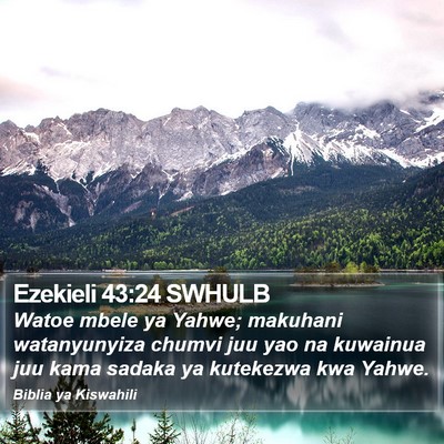 Ezekieli 43:24 SWHULB Bible Verse Image