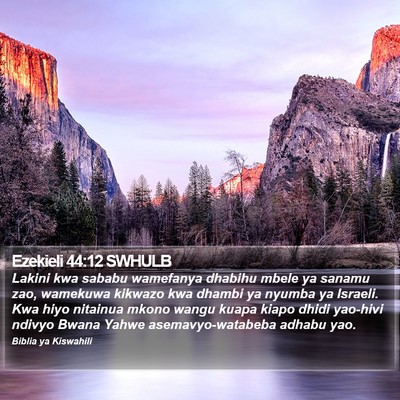Ezekieli 44:12 SWHULB Bible Verse Image