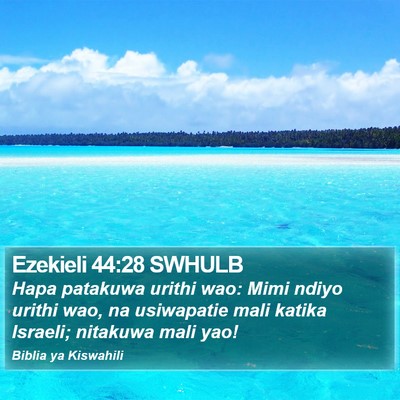 Ezekieli 44:28 SWHULB Bible Verse Image