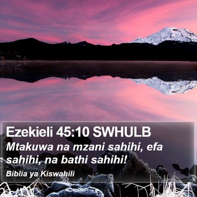 Ezekieli 45:10 SWHULB Bible Verse Image
