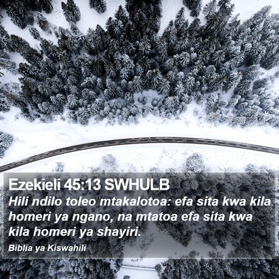 Ezekieli 45:13 SWHULB Bible Verse Image