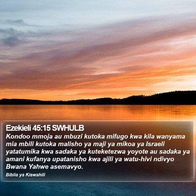 Ezekieli 45:15 SWHULB Bible Verse Image