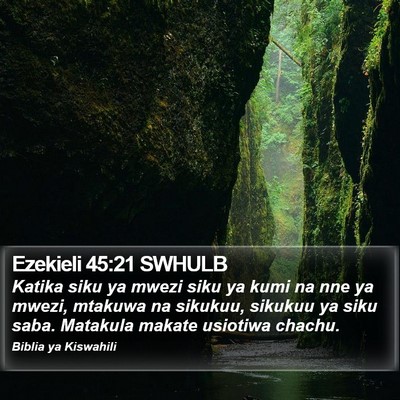Ezekieli 45:21 SWHULB Bible Verse Image