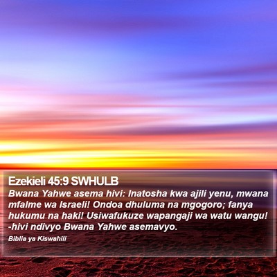 Ezekieli 45:9 SWHULB Bible Verse Image