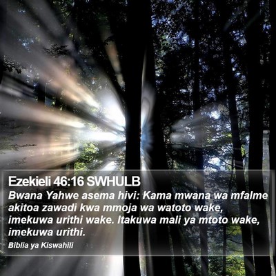 Ezekieli 46:16 SWHULB Bible Verse Image
