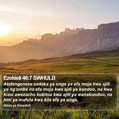 Ezekieli 46:7 SWHULB Bible Verse Image