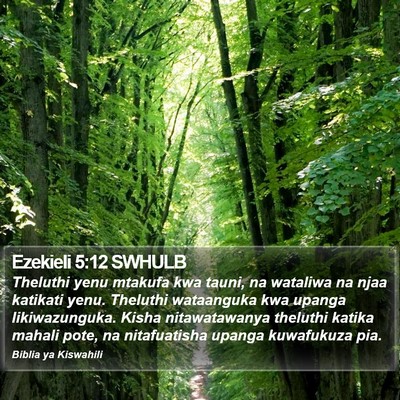 Ezekieli 5:12 SWHULB Bible Verse Image