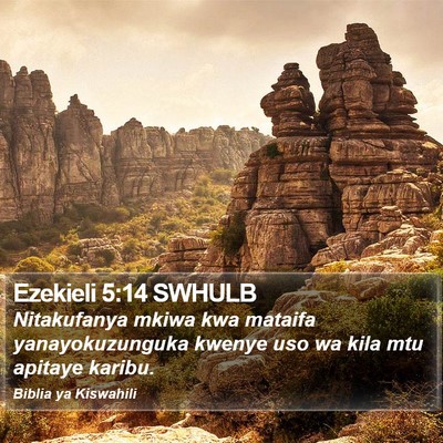 Ezekieli 5:14 SWHULB Bible Verse Image