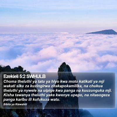 Ezekieli 5:2 SWHULB Bible Verse Image