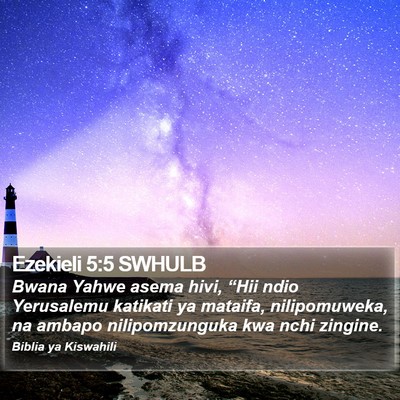 Ezekieli 5:5 SWHULB Bible Verse Image