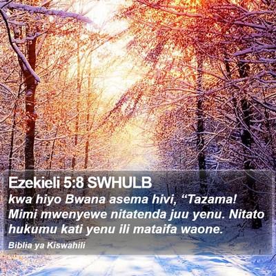 Ezekieli 5:8 SWHULB Bible Verse Image