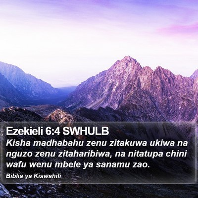 Ezekieli 6:4 SWHULB Bible Verse Image