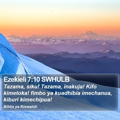 Ezekieli 7:10 SWHULB Bible Verse Image