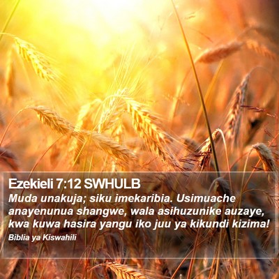 Ezekieli 7:12 SWHULB Bible Verse Image