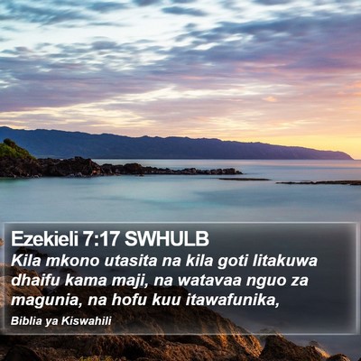 Ezekieli 7:17 SWHULB Bible Verse Image