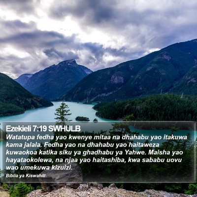 Ezekieli 7:19 SWHULB Bible Verse Image
