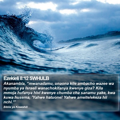 Ezekieli 8:12 SWHULB Bible Verse Image