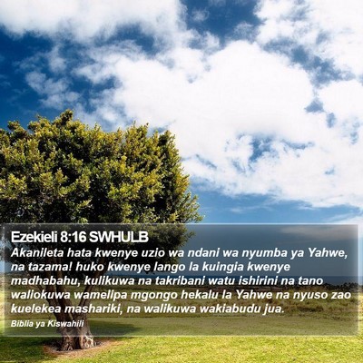 Ezekieli 8:16 SWHULB Bible Verse Image