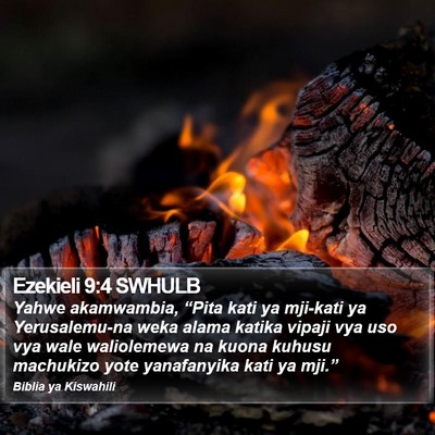 Ezekieli 9:4 SWHULB Bible Verse Image