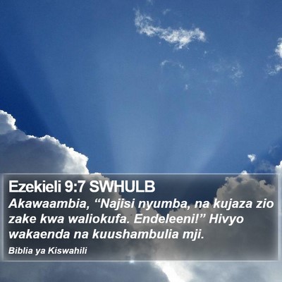 Ezekieli 9:7 SWHULB Bible Verse Image