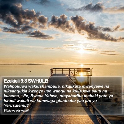 Ezekieli 9:8 SWHULB Bible Verse Image