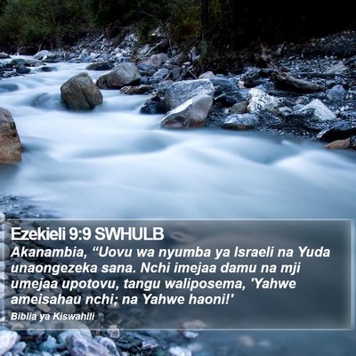 Ezekieli 9:9 SWHULB Bible Verse Image