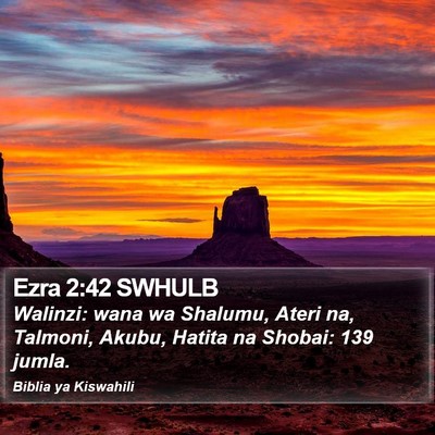 Ezra 2:42 SWHULB Bible Verse Image
