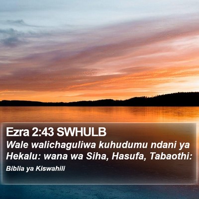 Ezra 2:43 SWHULB Bible Verse Image