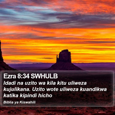 Ezra 8:34 SWHULB Bible Verse Image